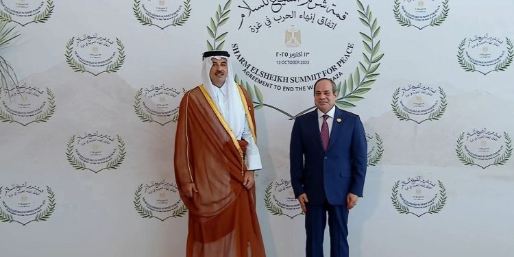 الرئيس السيسي وأمير قطر