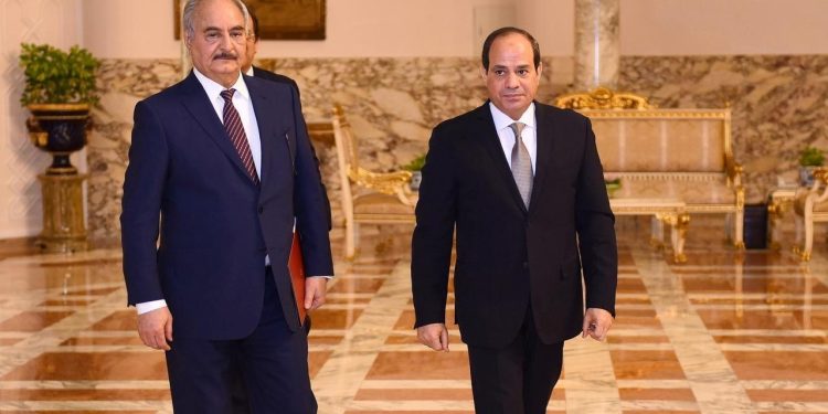 تفاصيل لقاء الرئيس السيسي للمشير خليفة حفتر القائد العام للجيش الوطني الليبي