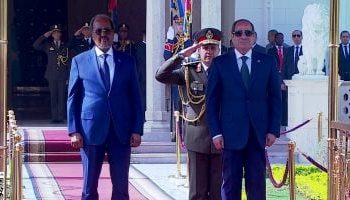الرئيس السيسى يستقبل نظيره الصومالى حسن شيخ محمود بقصر الاتحادية