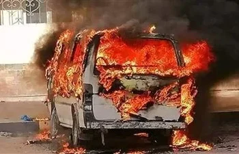 حريق ميكروباص يثير التساؤلات في ميدان جهينة.. والنيابة تحقق